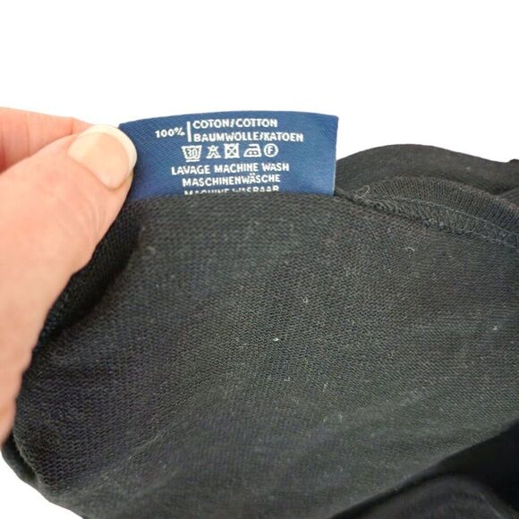 Saint James Boat Neck Thick Cotton Pullover Shirt Top Womens Size M Black - Picture 6 of 8